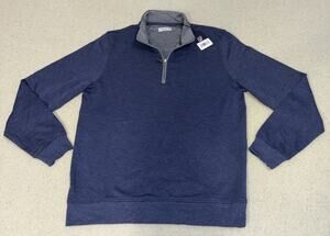 Collars & Co. Sweater 1/4 Zip Navy Blue Men’s Size Medium Preppy Golf NWT